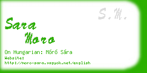 sara moro business card